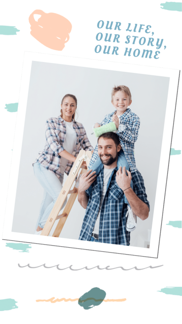 Color Block Decorate Family Group Photo Quotes Instagram Story预览效果