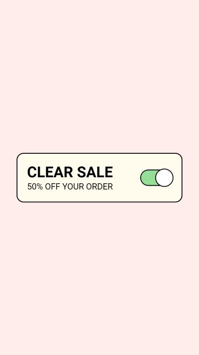 Simple Rectangle Frame Interface Simulation Clear Sale Discount Instagram Highlight