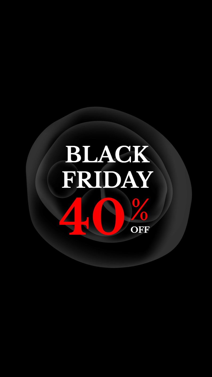 Creative Black Bubble Decor Black Friday Sale Instagram Highlight