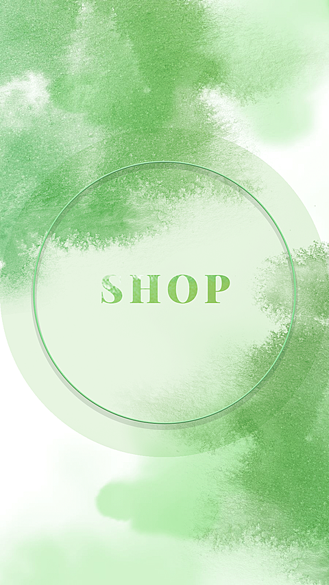 Fresh Watercolor Pattern Circle Frame Text Shop Instagram Highlight