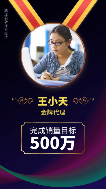 金牌代理/销售目标/手机海报预览效果
