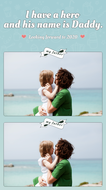 Rectangle Frame Family Seaside Moment Record Instagram Story预览效果