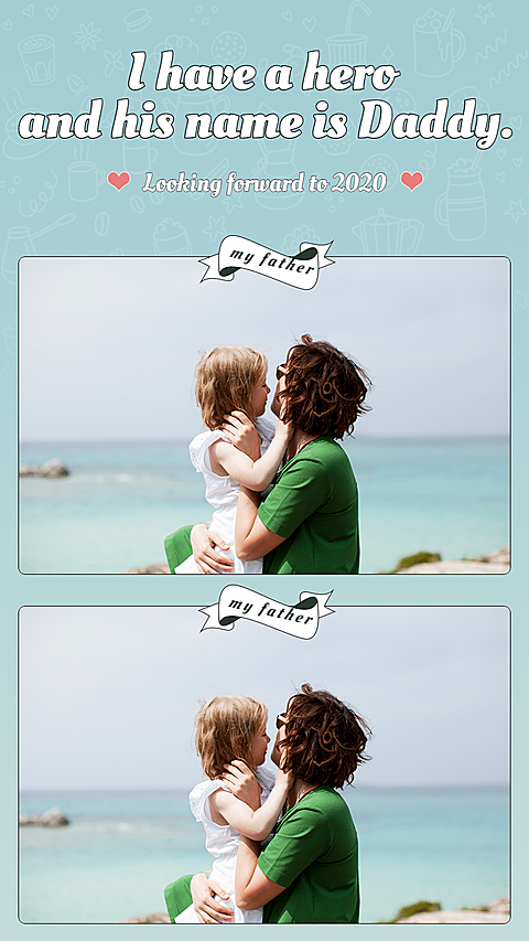 Rectangle Frame Family Seaside Moment Record Instagram Story