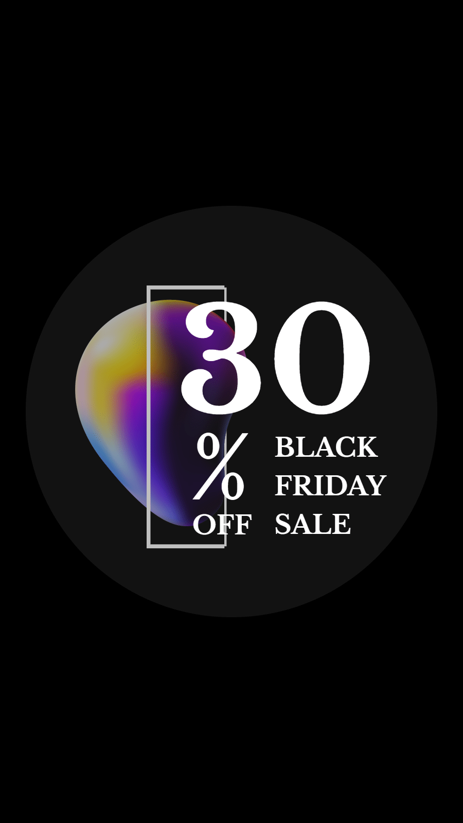 Fashion Rectangle Decor Black Friday Discount Sale Instagram Highlight