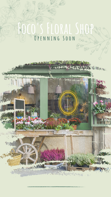 Simple Literary Floral Shop Grand Opening Instagram Story预览效果