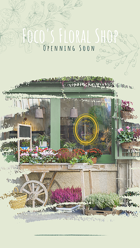 Simple Literary Floral Shop Grand Opening Instagram Story