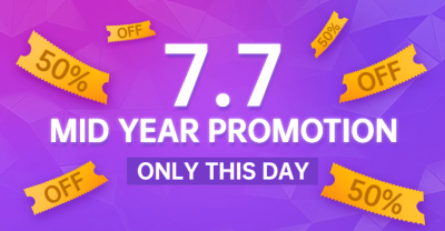 跨境电商shopee77活动海报banner