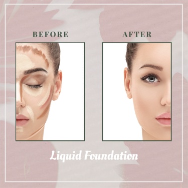 White Rectangle Element Foundation and Bronzer Makeup Beauty Cosmetics Product Before and After Ecommerce Product Image