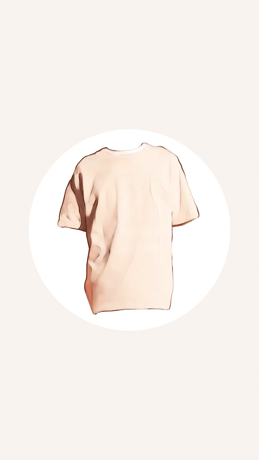 Simple Hand Painted Men's Clothing Line Orange Shirt Illustration Instagram Highlight