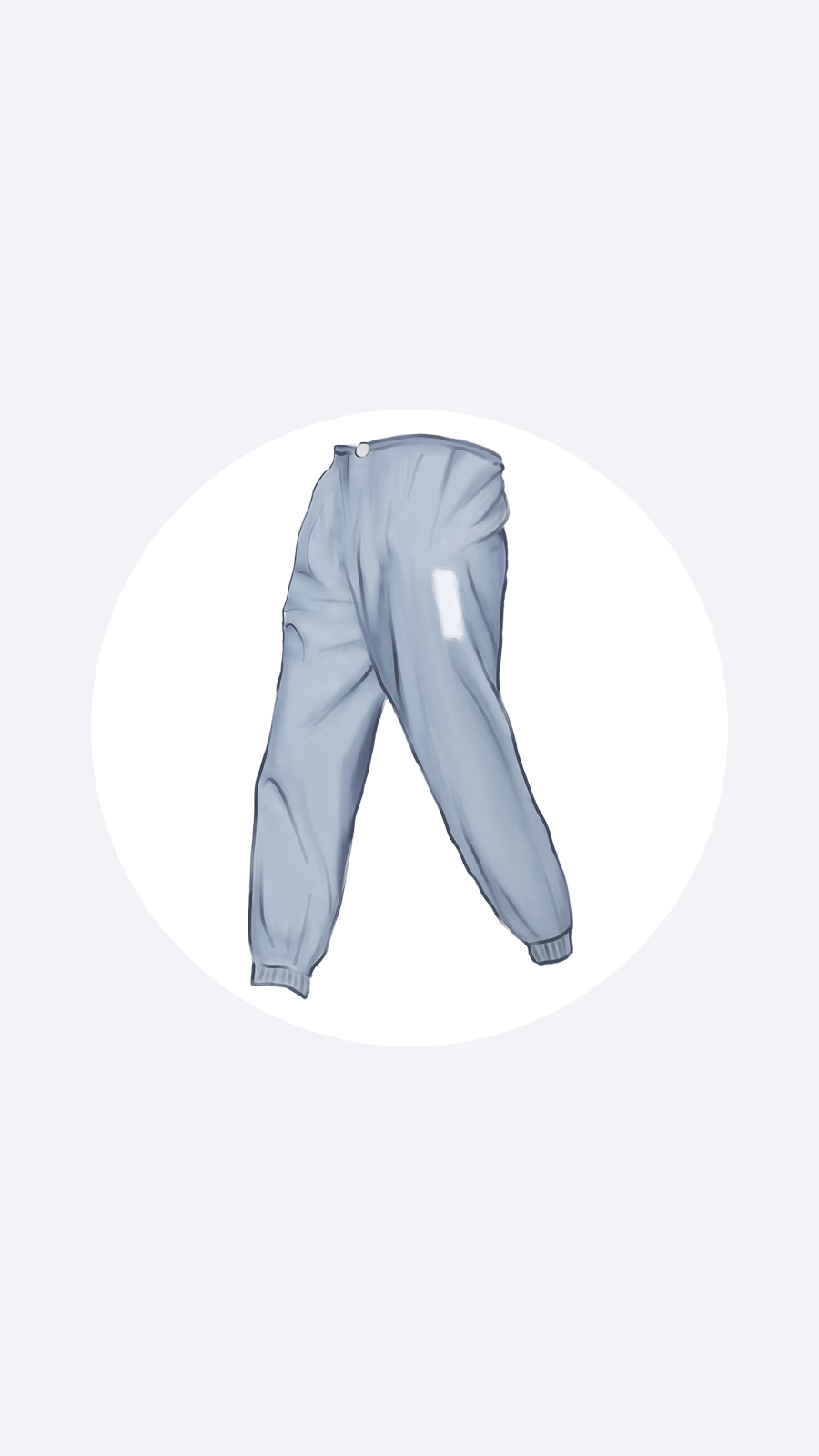 Circle Frame Men's Clothing Blue Trousers Line Illustration Instagram Highlight