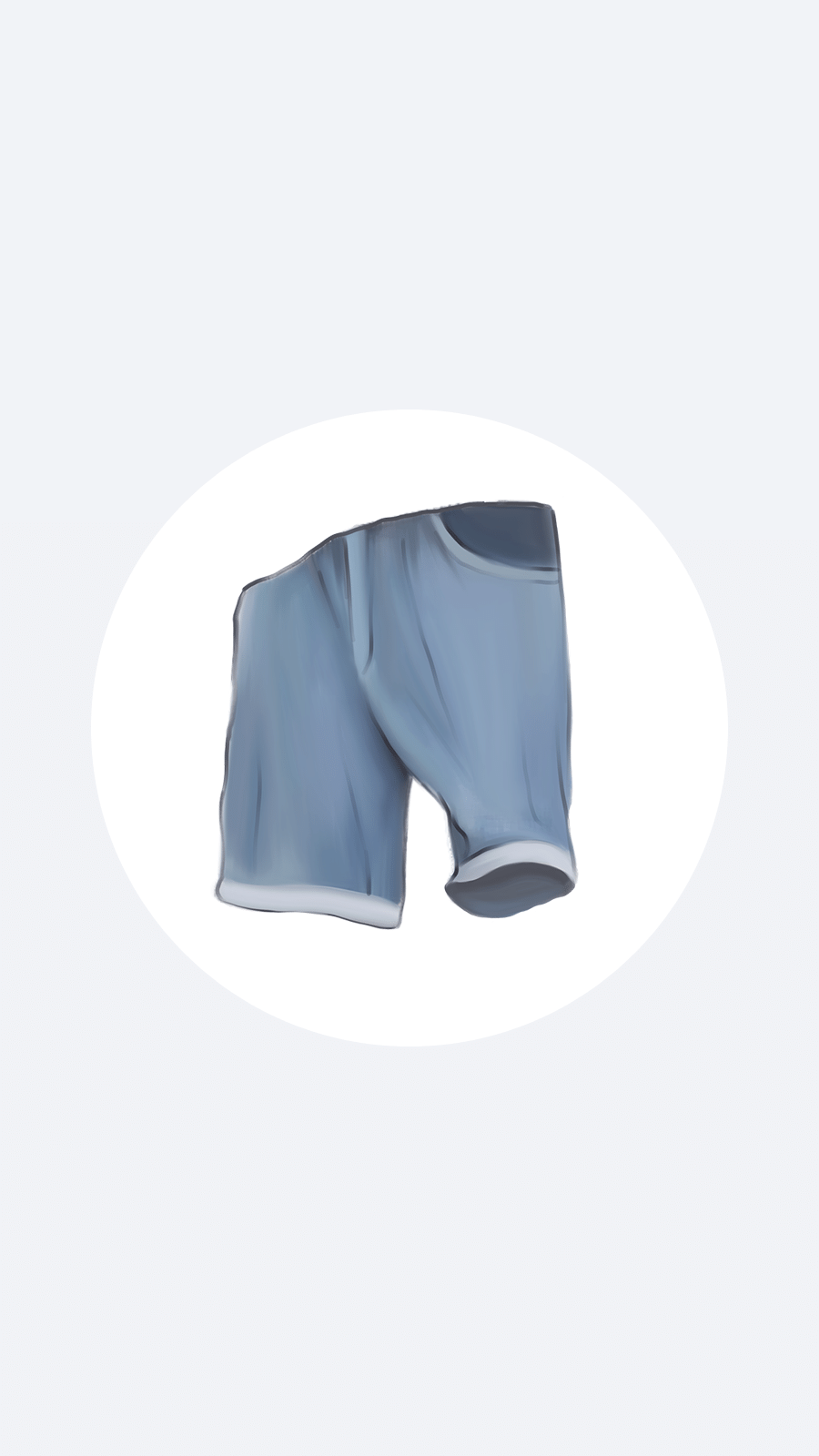 Simple Circle Frame Hand Painted Men's Wear Trousers Instagram Highlight