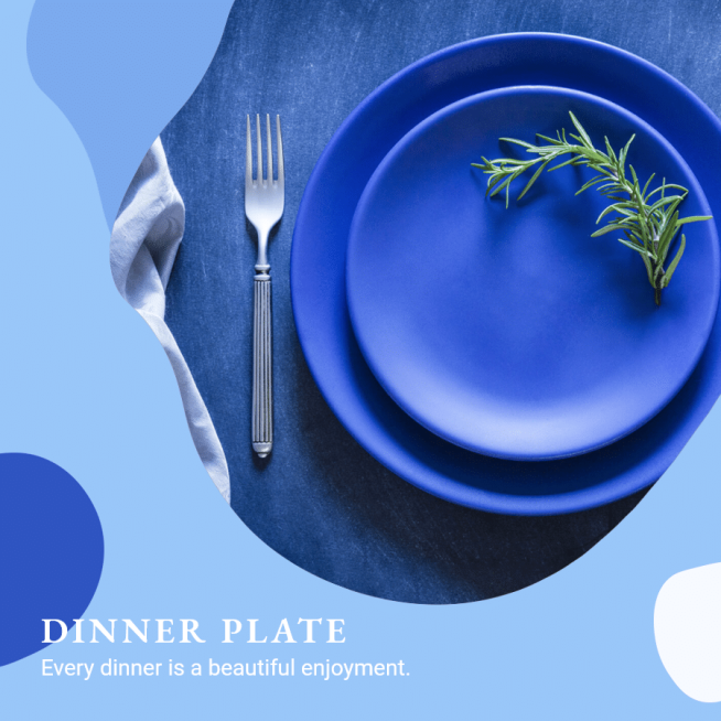 Simple Literary Dinner Plate Introduction Instagram Post预览效果