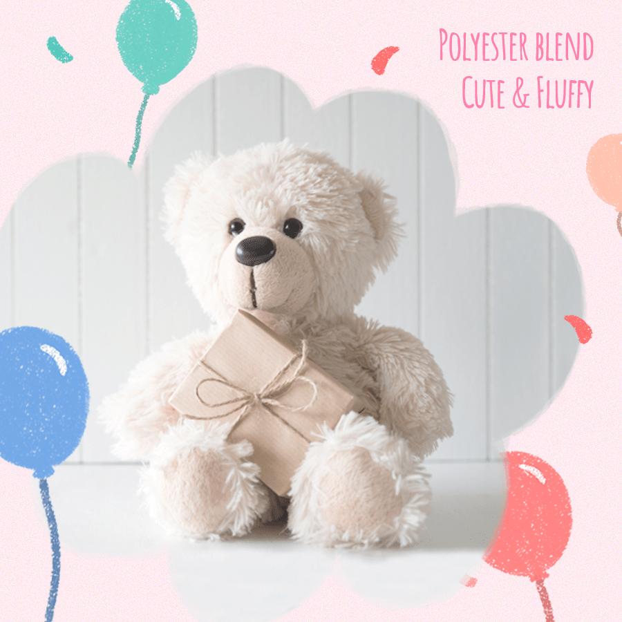 Simple Cute Hand Painted Ballon Decorate Toy Bear Instagram Post预览效果