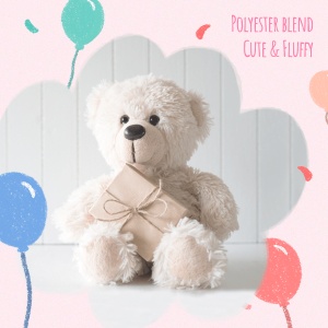 Simple Cute Hand Painted Ballon Decorate Toy Bear Instagram Post