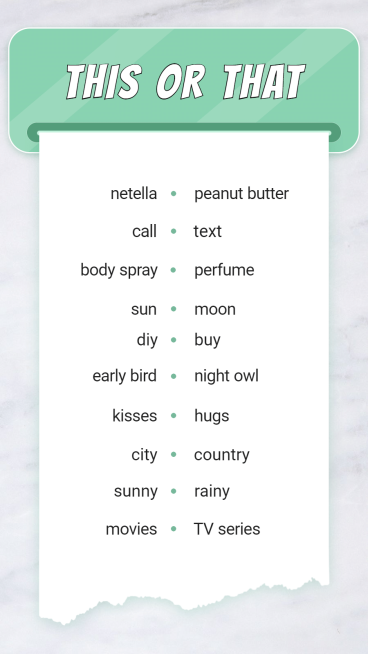 Simple Choose This Or That Instagram Story预览效果
