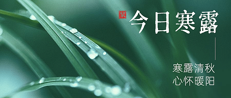 寒露节气秋天你好早安公众号首图