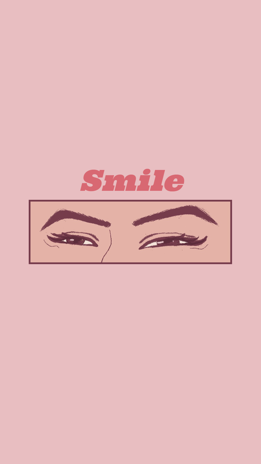Retro Rectangle Frame Emotional Smile Eyes Illustration Instagram Highlight