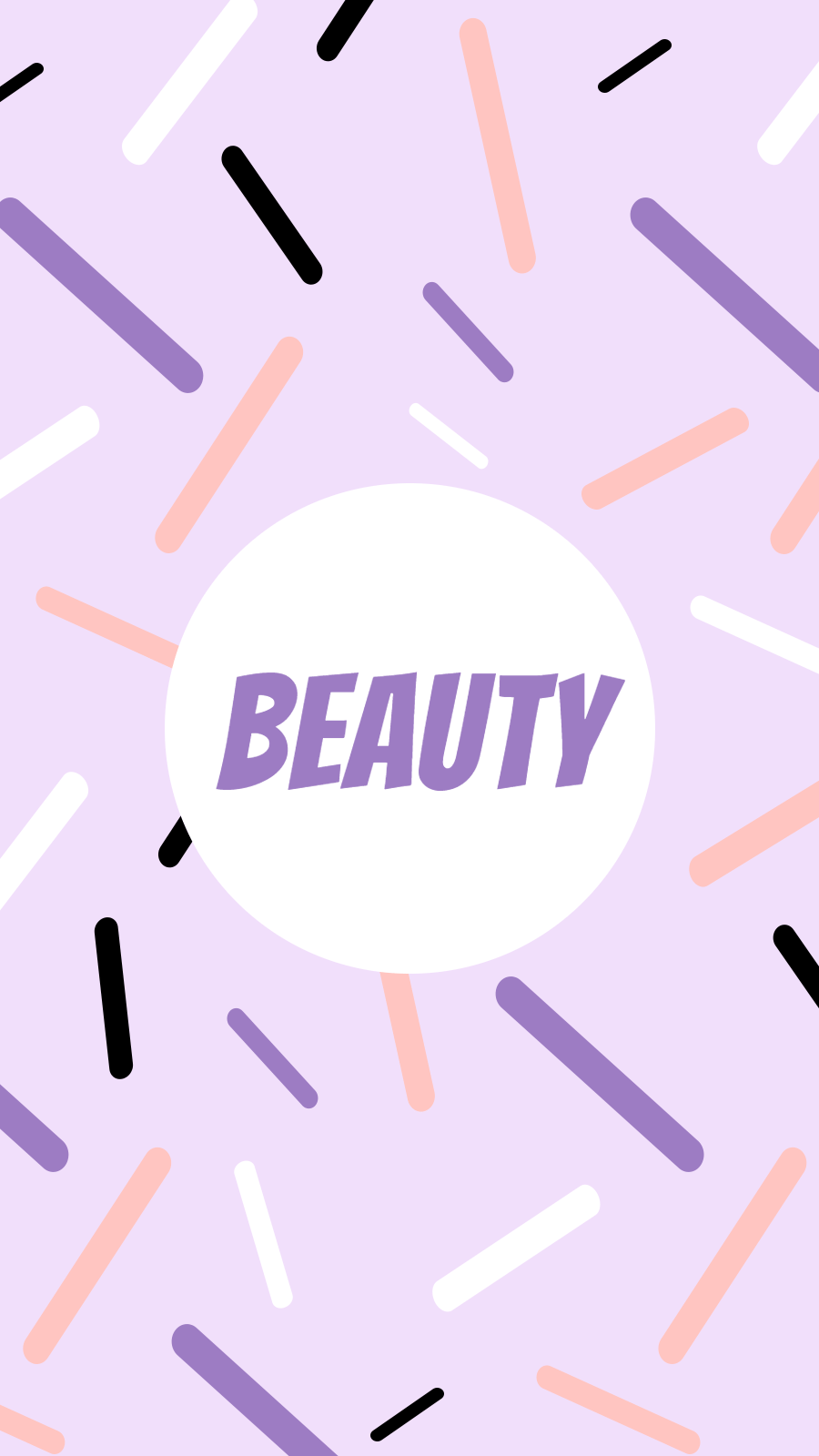 Cute Geometry Pattern Decorate Circle Frame Text Beauty Instagram Highlight