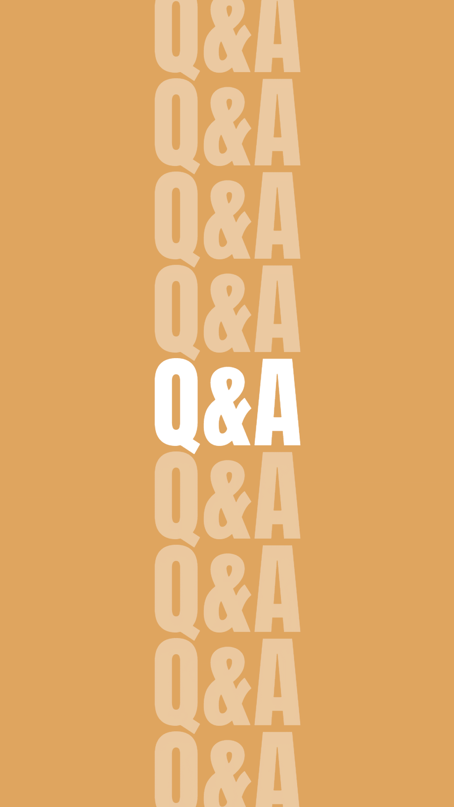 Orange Background Q&A Text Fashion Simple Style Instagram Highlight