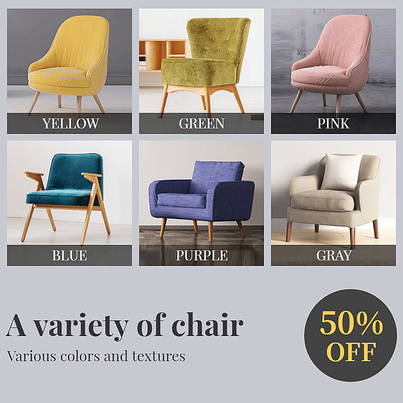 跨境电商英文简约拼图家居主图