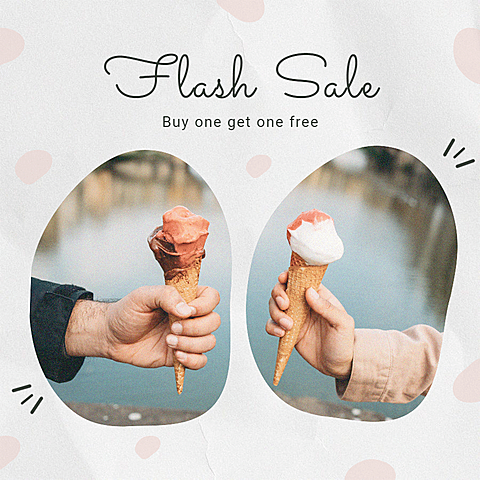 Creative Style Ice Cream Promotion Ecommerce Product Image