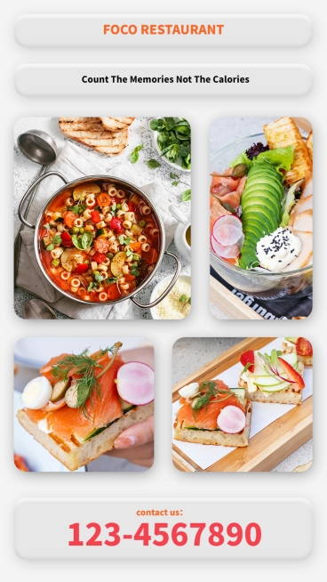 Fresh Style Restaurant Delicacy Service Ecommerce Story预览效果