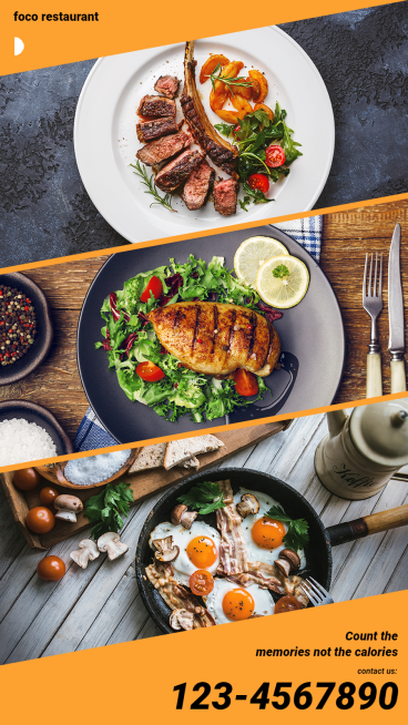 Simple Fashion Style Restaurant Delicacy Service Ecommerce Story预览效果