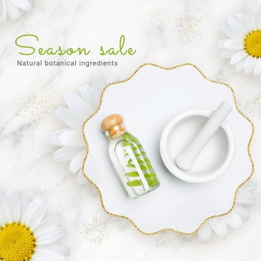 Natural Skin Care Display Ecommerce Product Image