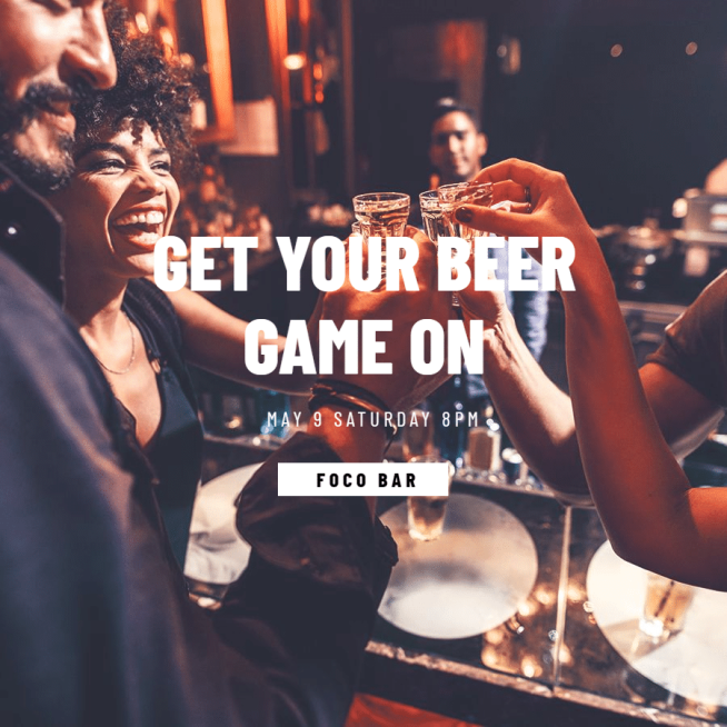 Bar Promotion Simple Style Film Simulation Poster Instagram Post预览效果