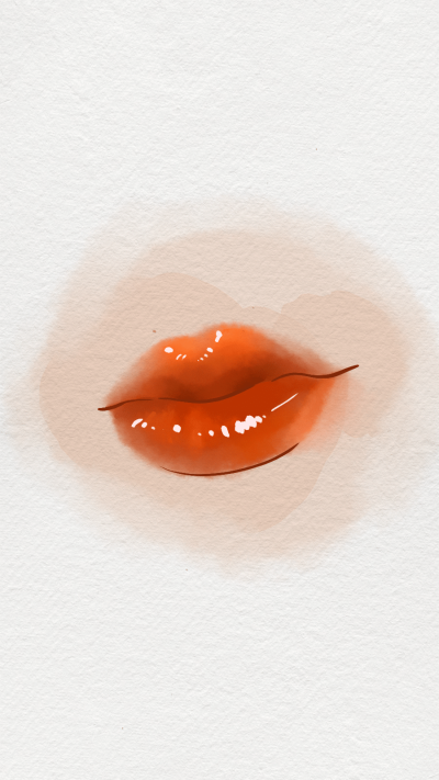 Simple Paper Background Lips Illustration Instagram Highlight