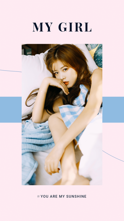 Simple Fashion Line Element Female Idol Text Instagram Story