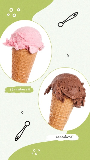 Simple Fresh Style Ice Cream Promotion Ecommerce Story