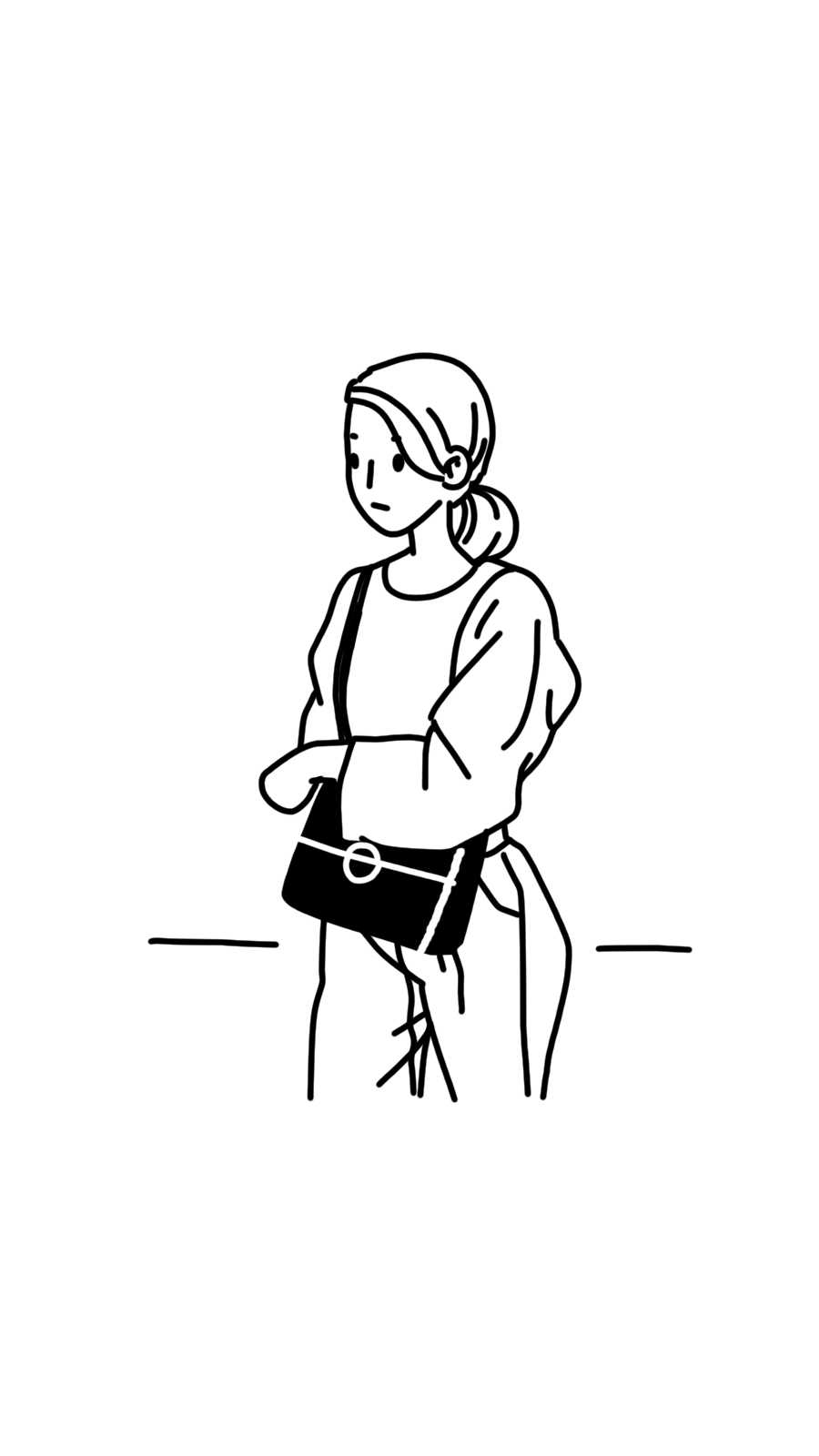Simple Hand Painted Women's Suit Bag nstagram Highlight
