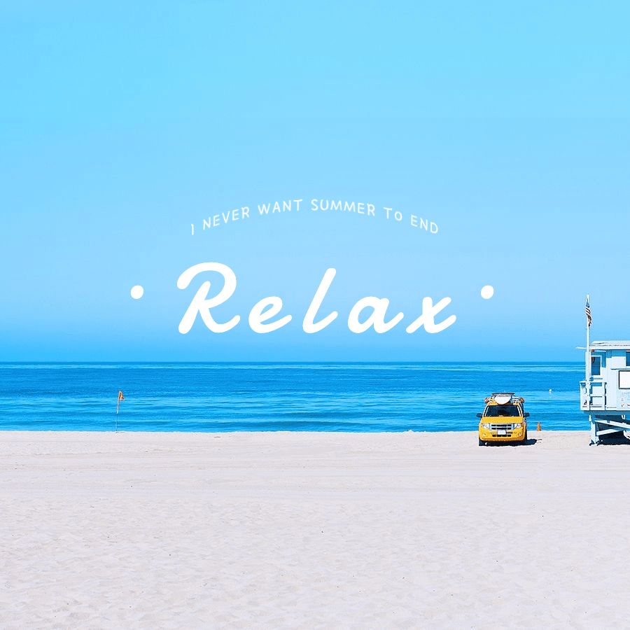Relax Seaside Photo Simple Style Film Simulation Poster Instagram Post预览效果