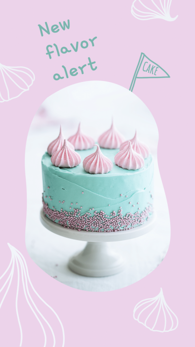 New Flavor Cake Display Ecommerce Story
