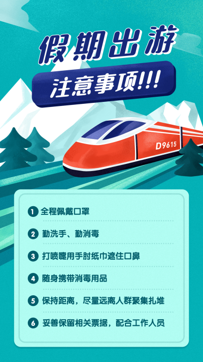 铁路交通防护措施指南手机海报