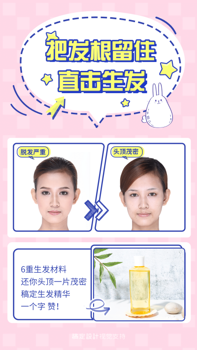 前后对比图突出产品使用效果