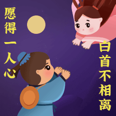 七夕牛郎织女卡通动态表情包预览效果