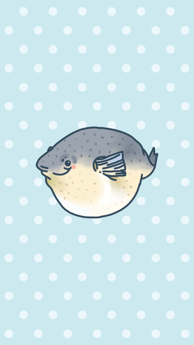 Simple Cute Hand Painted Puffer Fish  Instagram Highlight