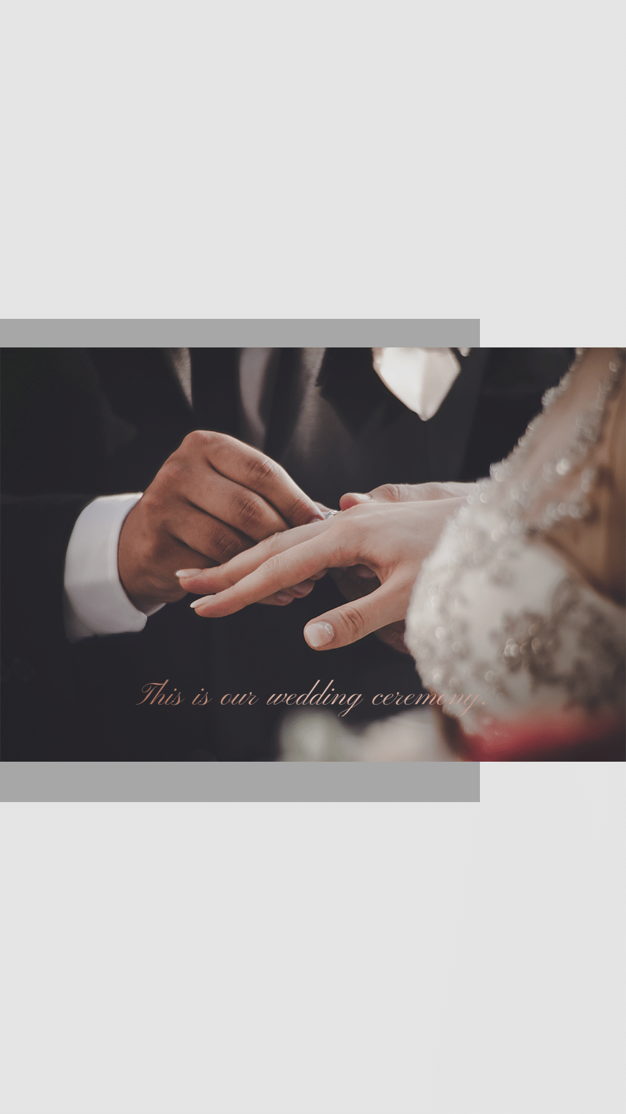 Luxury Wedding Banquet Ring Wearing Scene Instagram Highlight