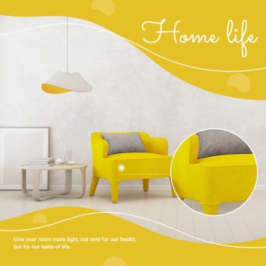 Simple Fashion Style Home Furniture Promo Ecommerce Product Image