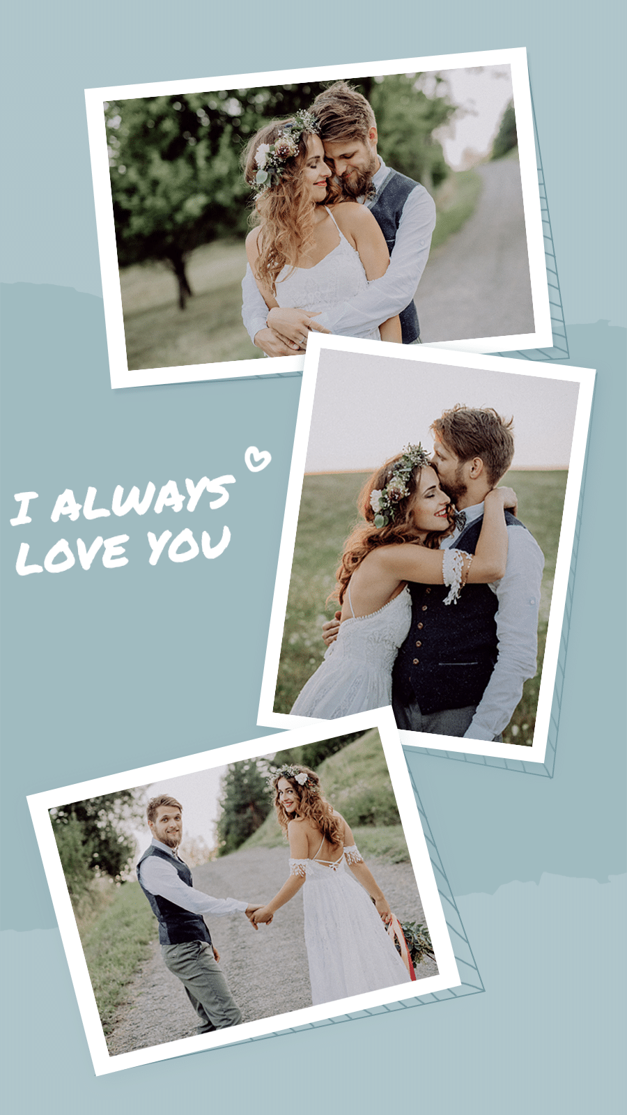 Wedding Photos Express Love Romantic Art Simple Style Poster Instagram Story