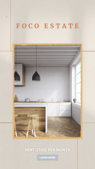 Housing Rental Template Fashion Simple Style Poster Instagram Story预览效果