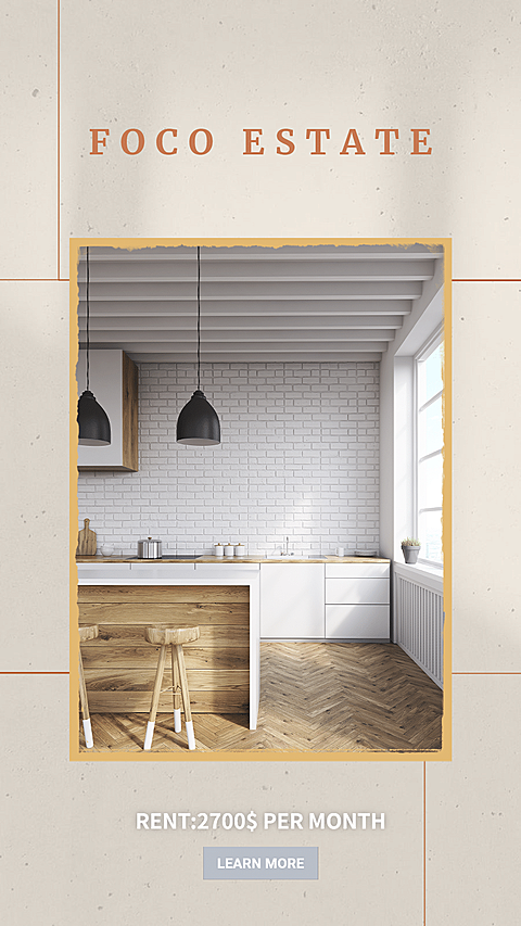 Housing Rental Template Fashion Simple Style Poster Instagram Story