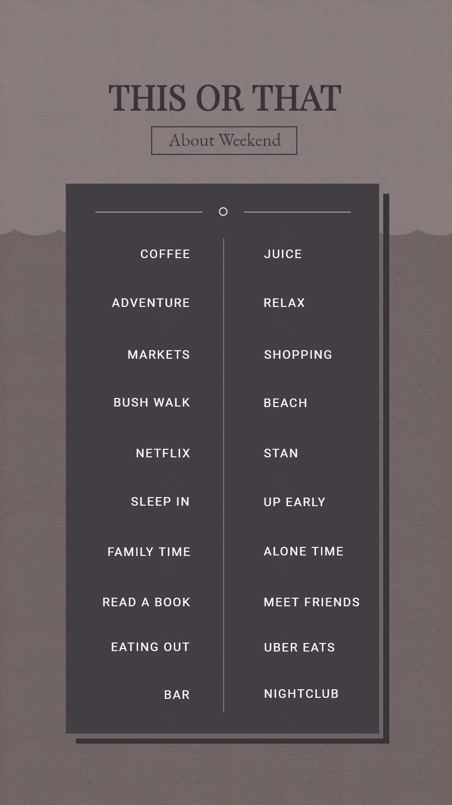 Menu Display Fashion Simple Style Poster Instagram Story