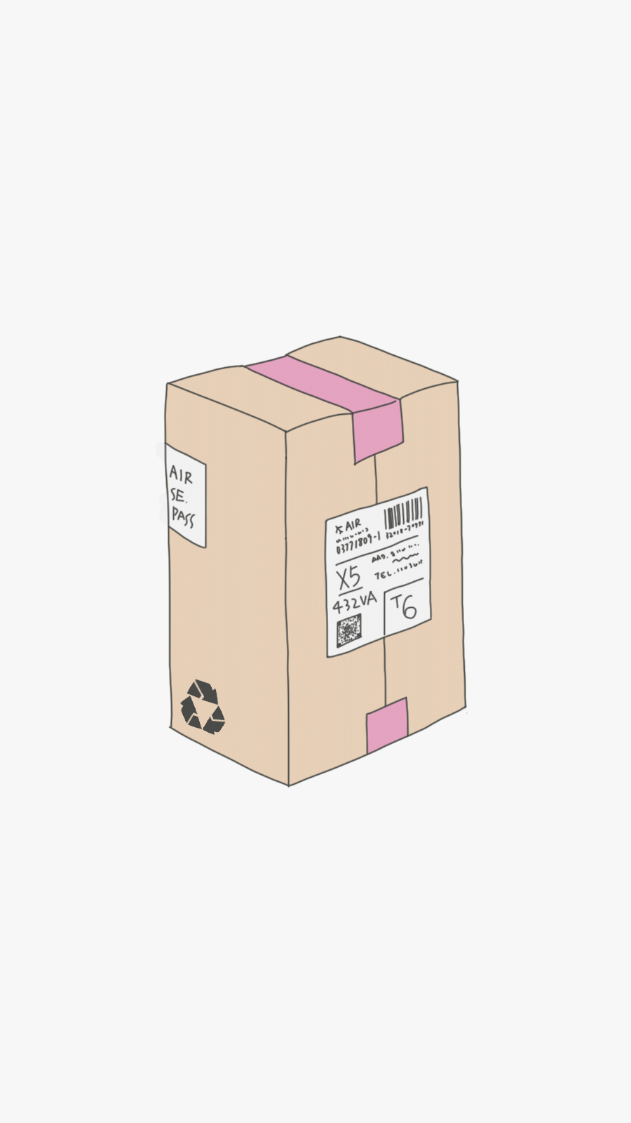 Simple Hand Painted Paper Package Box Pattern Instagram Highlight