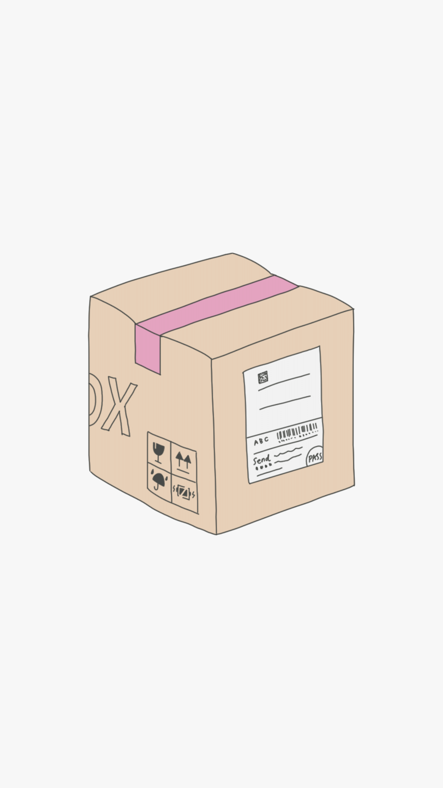 Pink Tape Packaging Box Illustration Instagram Highlight