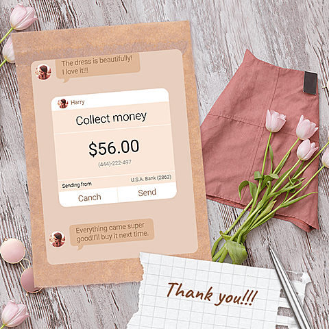 Paper Tear Style Commercial Use Female Clothes Users Feedback Ecommerce Product Image