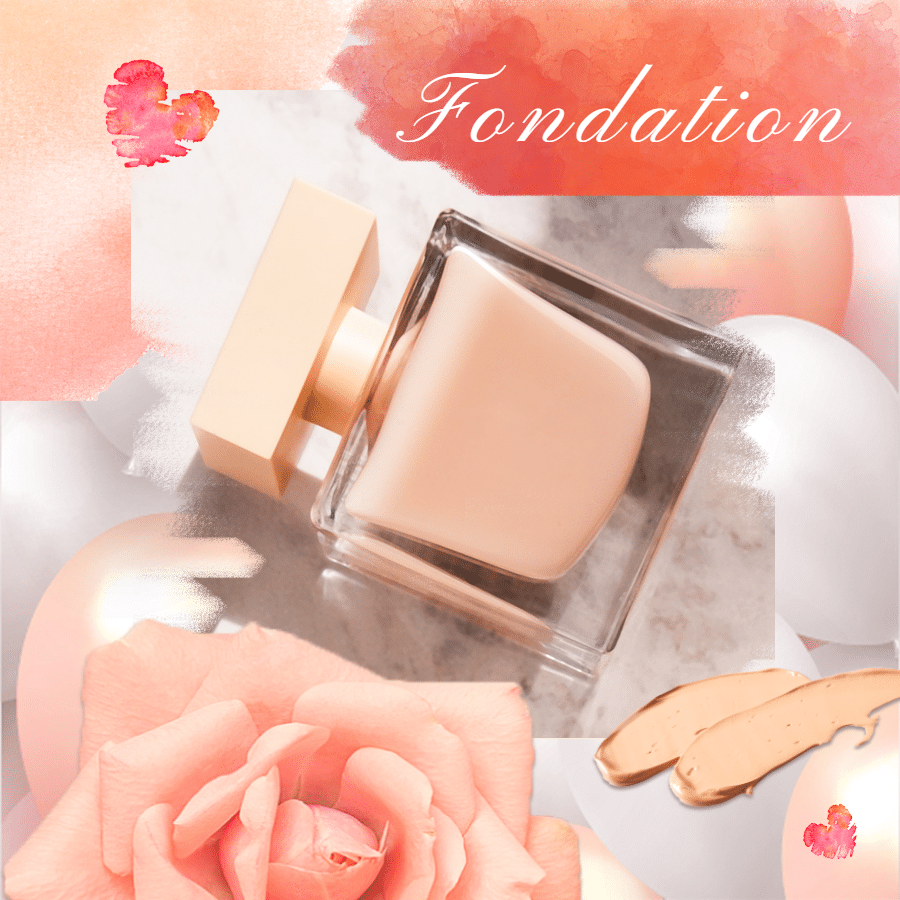 Foundation Photo Cosmetics Products Promotion Fashion Simple Style Polaroid Simulation Poster Ecommerce Product预览效果