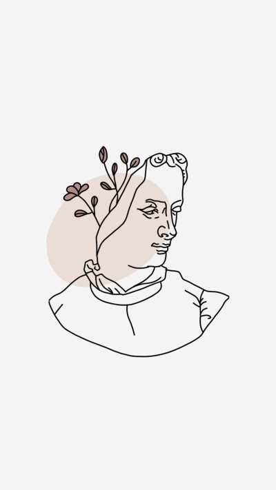 Leaf Decorate Male Portrait Statue Instagaram Highlight